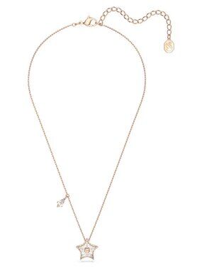Swarovski Star Pendant Necklace in Rose Gold Tone